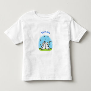 Schapenvrienden en vlinders cartoon kinder shirts