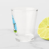 Schapenvrienden en vlinders cartoon shot glas (Rechts)