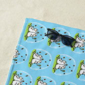 Schapenvrienden en vlinders cartoon strandlaken (In situ)