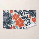 Scharlaken en zwart Modern Floral Tas Bad Handdoek (Handdoek)