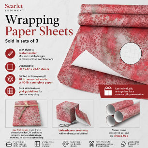 Scharlaken Sediment Inpakpapier Vel