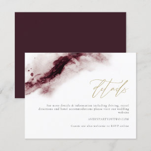 SCHARLAKENROOD   Boho Burgundy en Gold Details Car Kaart