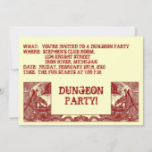 SCHARLET RODE DRAGONS IN DUNGEONS ~PARTY INVITATIO KAART (Voorkant)
