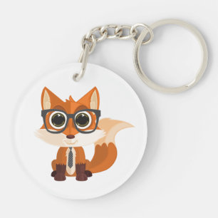 Scharme Knuffelige Vos Kawaii Cartoon Rugzak Bedel Sleutelhanger
