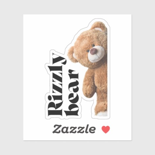Scharme teddybeer ontwerp grappige quote sticker (Vel)