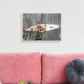 scharnier op Barn Wood Canvas Afdruk (Insitu (Woonkamer))