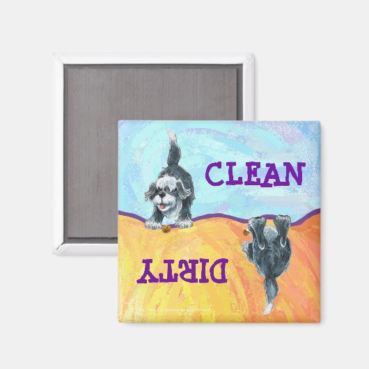 Scharnierende kippen en zeilen vuil / Schoon Magneet (Voorkant / Achterkant)