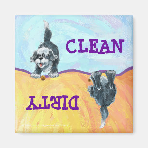 Scharnierende kippen en zeilen vuil / Schoon Magneet