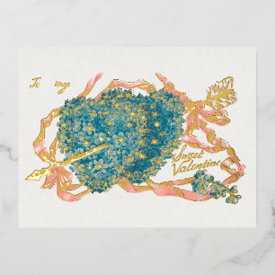  scharnierende kuitjes en Valentijnen Folie Feestdagen Briefkaart