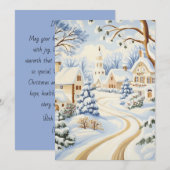 Scharpe Sneeuwbedekte Dorp Kerstkaart (Voorkant / Achterkant)