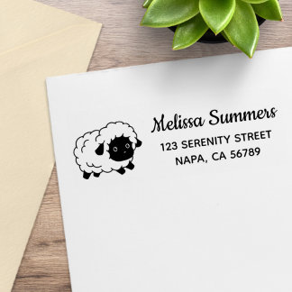 Scharrel Schapen Ooievaarsadres Rubberstempel