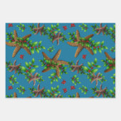 Scharvis in Holly Zee Blue Beach Kerstmis Inpakpapier Vel (Voorkant 2)