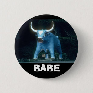 Schat de Blauwe Ox Ronde Button 5,7 Cm