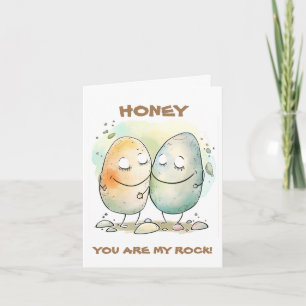 Schat, je bent mijn Rock Pun Joke Humor Jubileum Kaart