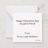 Schat Mij Mijn Vos Klas Valentijn Notitiekaartje (Achterkant)