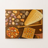 Schat op de tafel puzzel legpuzzel (Horizontaal)