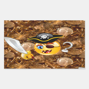 schat piratenpartij emoji rechthoekige sticker
