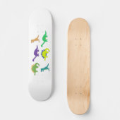 Schatbord van Bright Dinos (natuurlijk) Skateboard (Voorkant)