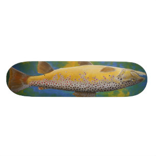 Schatbord van bruine forel skateboard