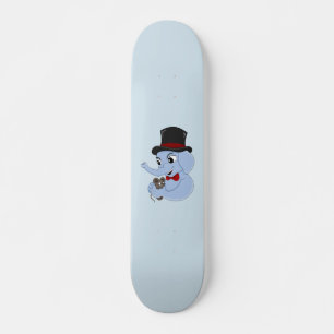 Schatbord van de cartoon van de acute olifant skateboard