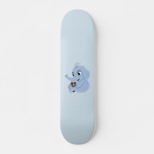 Schatbord van de cartoon van de acute olifant skateboard