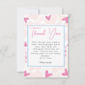 schatje | BABY SHOWER Bedankkaart (Voorkant)