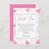 schatje | BABY SHOWER Bedankkaart (Voorkant / Achterkant)