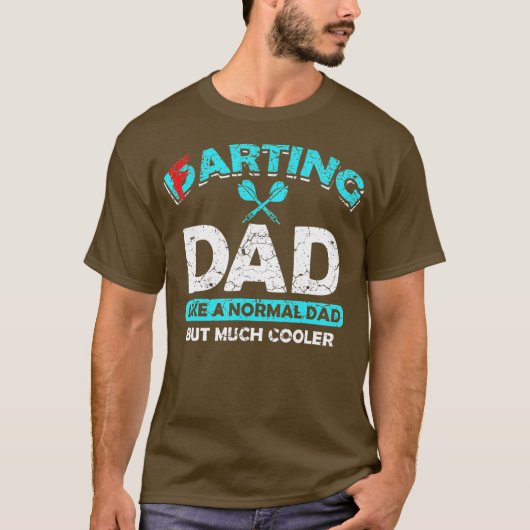 Schatje en pappie grappenmaakster dart pap t-shirt (Voorkant)