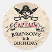  schatkist Birthday Ronde Sticker (Voorkant)