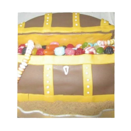 Schatkist cake notitieblok (Voorkant)