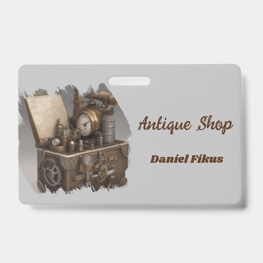 Schatkist met tandwielen badge (Front)