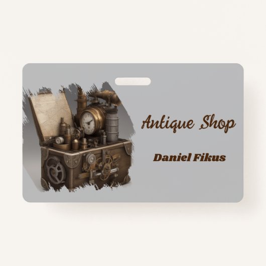 Schatkist met tandwielen badge (Voorkant)