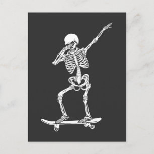 Schatkist Skeletspatbord Briefkaart