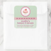 schatkistkoekjes bakkerijpootikels vierkante sticker (Tas)