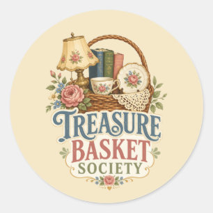 Schatmandsociteit Cottagecore Ronde Sticker