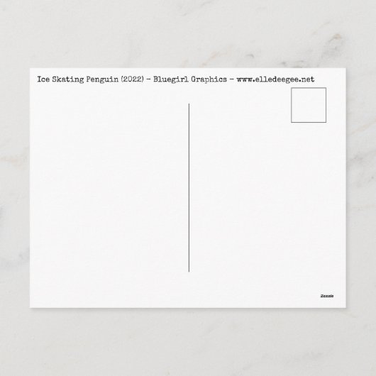 Schatpinguïn kerstmis feestdagenkaart (Achterkant)