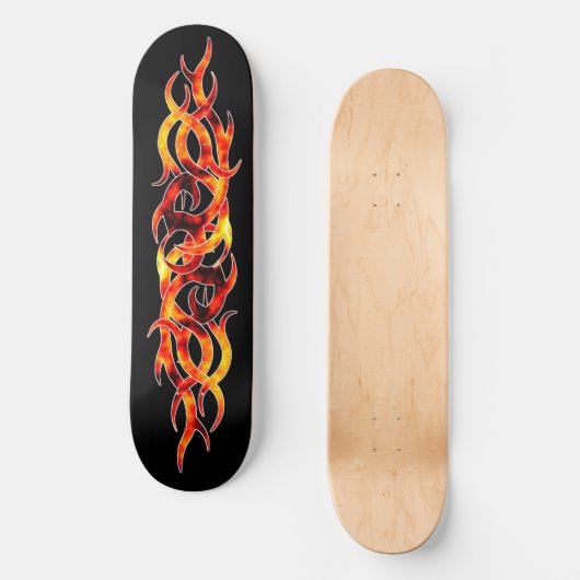 Schatplank "Flame On" Skateboard (Voorkant)