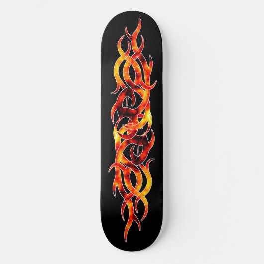 Schatplank "Flame On" Skateboard (Voorkant)