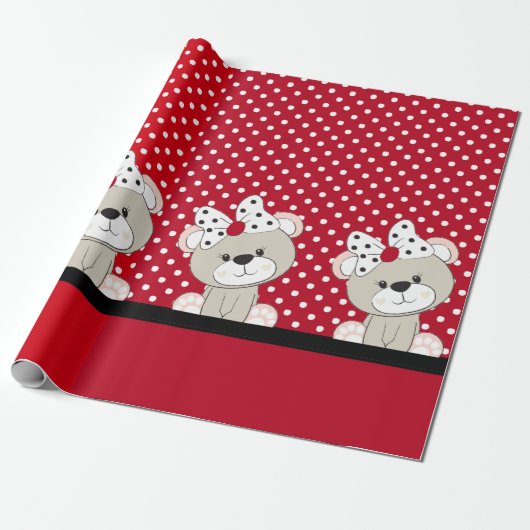 schattebaard cadeaupapier (Uitgerold)