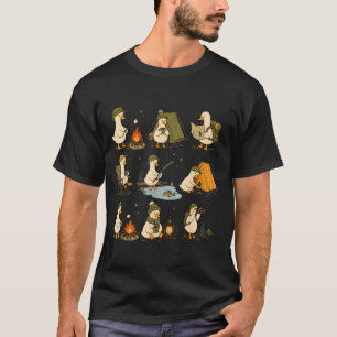 Schattelijke gans kamperen grappige buitenliefhebb t-shirt