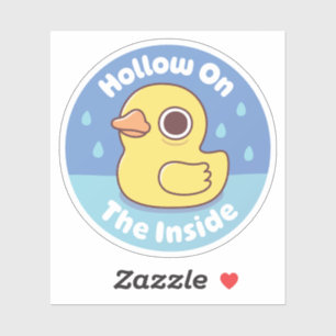 Schattelijke Rubberen Eend Hol Van Binnen Grappig  Sticker