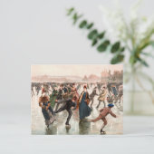 Schatten op de afbeelding van de ijsgang briefkaart (Staand voorkant)