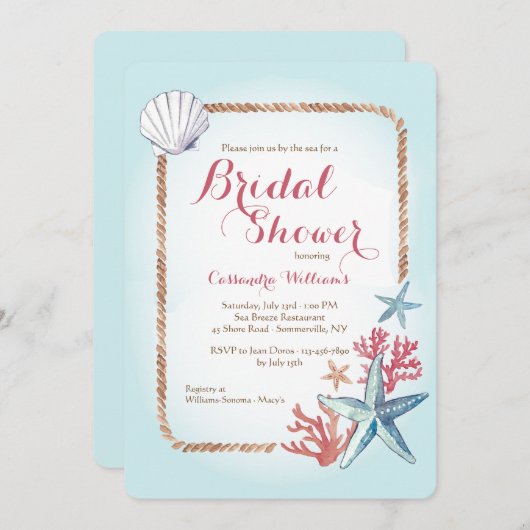 Schatten uit het Zee Uitnodiging (Voorkant / Achterkant)