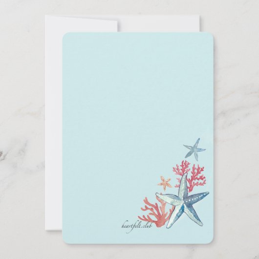 Schatten uit het Zee Uitnodiging (Achterkant)