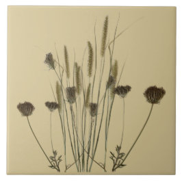 Schatten van de winter (A) op een keramische Tegel Tegeltje