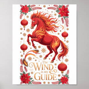 Schattig 2026 Paard Dames Wind Mijn Gids Zodiac Ru Poster