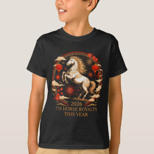Schattig 2026 Paard Royalty Sterrenbeeld Dame Gelu T-shirt