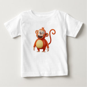 Schattig 3D oranje cartoon aap karakter