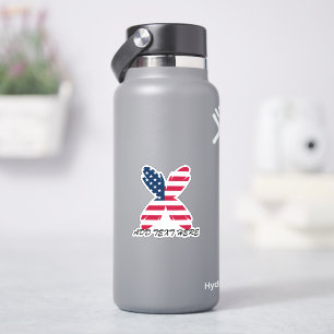 Schattig 4 juli patriottische USA-vlag vlinder Ond Sticker