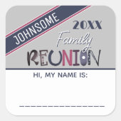 Schattig! Aangepaste familiereünie naam tag Sticke (Voorkant)
